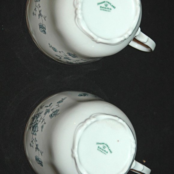German Johann Haviland Bavaria Germany 2 Cups 2 Saucers EUC - Picture 8 of 9
